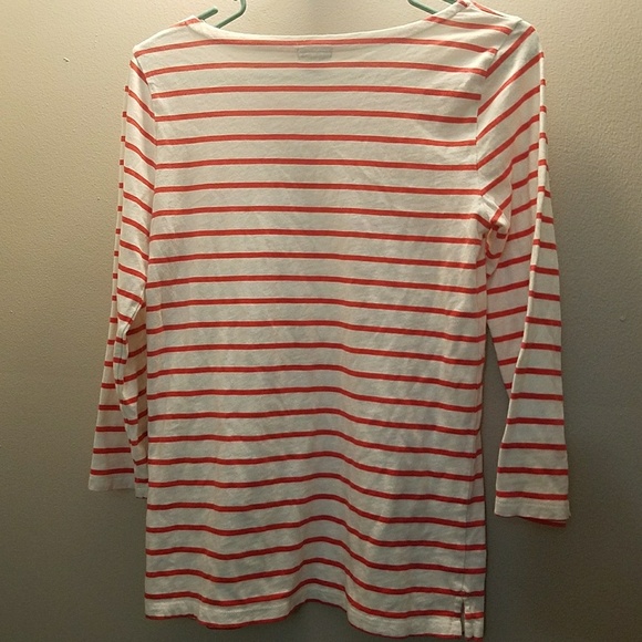 J Crew Red Striped Long Sleeved Tee - Picture 2 of 2